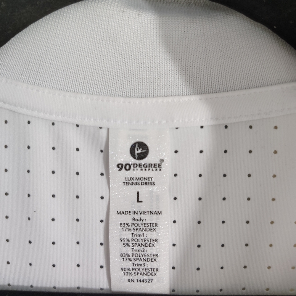 90 Degree by Reflex Lux Monet Tennis Dress White L - Picture 5 of 8